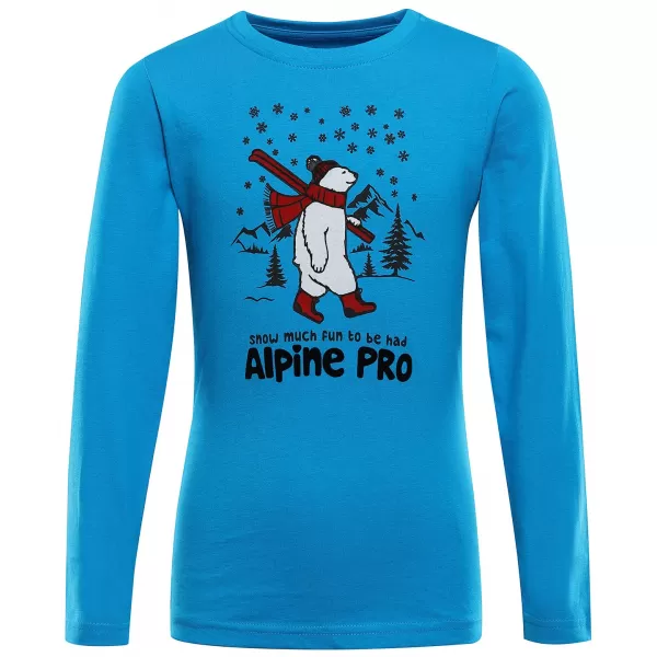  Tricou pentru copii ALPINE PRO ECCO 2 ALBASTRU ATOMIC NEON PA VARIANTA 