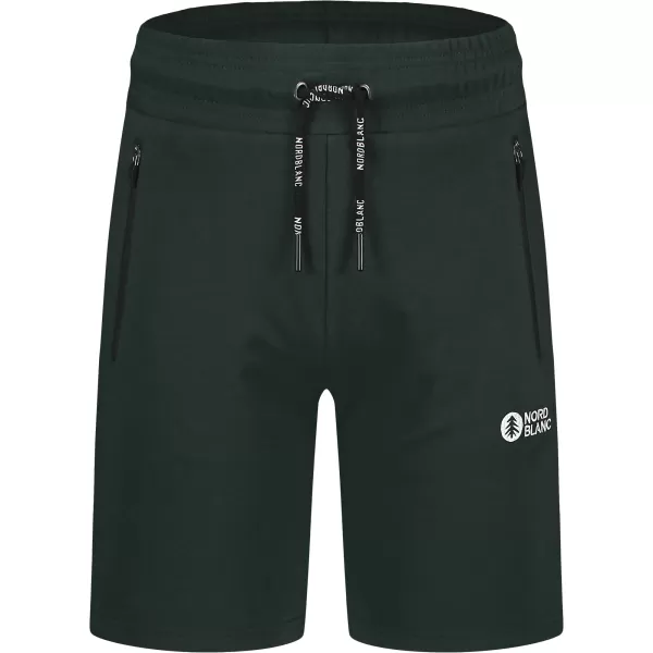  Pantaloni scurți din bumbac pentru bărbați NORDBLANC RELAXEDFIT NBSPM8254 VERDE ÎNCHIS 