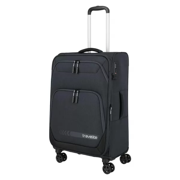  Valiză TRAVELITE Kick Off 4w M exp ANTRACIT 