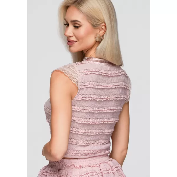  Bluza de dama OMBRE OW-TS-E0066 ROZ 