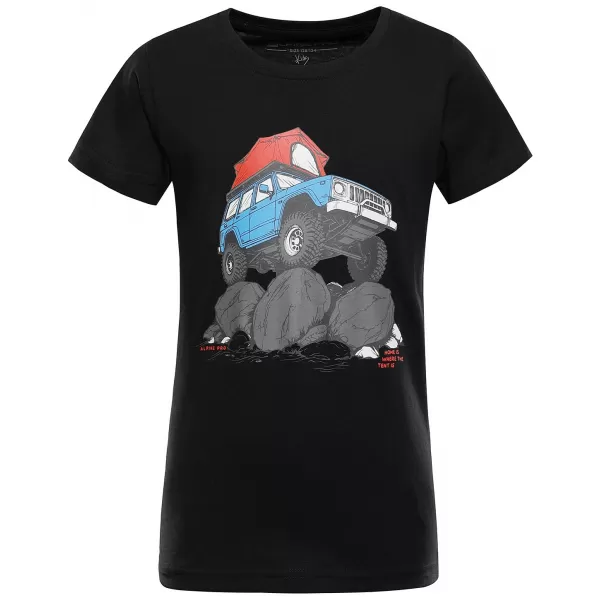  Tricou pentru copii ALPINE PRO ECOMO 4 VARIANTA NEAGRA PC 