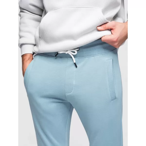  Pantaloni de trening pentru bărbați OMBRE OM-PABS-0304 ALBASTRU DESCHIS 
