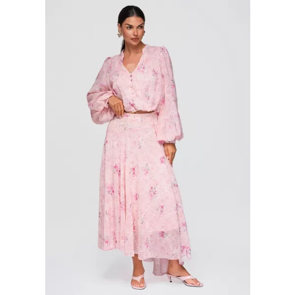  Cămașă de damă OMBRE OW-SH-E0058 ROZ 