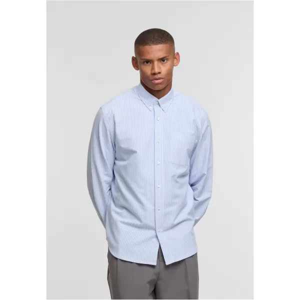  Cămașă pentru bărbați URBAN CLASSICS TB8093 ORIZONT DESCHIS ALBASTRU/ALB 