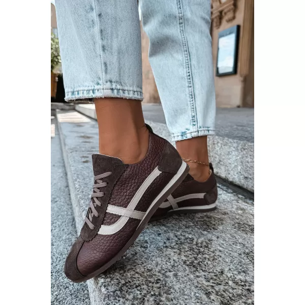  Adidași de damă ZAZOO N1402S2/ CIOCOLATĂ 