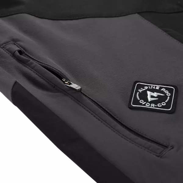  Pantaloni softshell pentru bărbați ALPINE PRO AKAN 3 NEGRU 