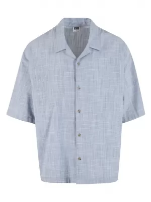 Cămașă pentru bărbați URBAN CLASSICS TB7562 ALBASTRU DESCHIS/ALB