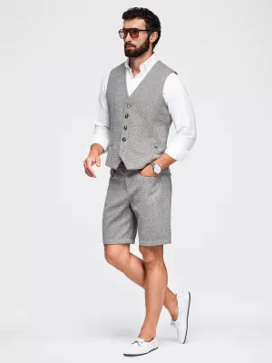 Pantaloni scurți pentru bărbați OMBRE OM-SRCS-0189 MELANGE MARO