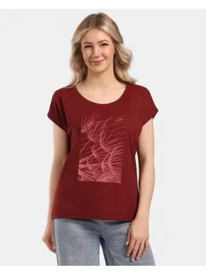 Tricou funcțional de damă KILPI ARONY-W 1L0304KI ROȘU ÎNCHIS
