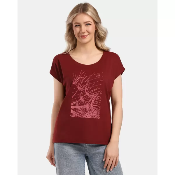  Tricou funcțional de damă KILPI ARONY-W 1L0304KI ROȘU ÎNCHIS 