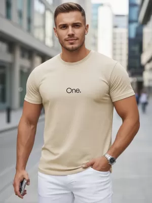 Tricou pentru bărbați DSTREET NX5125R-BT BEJ