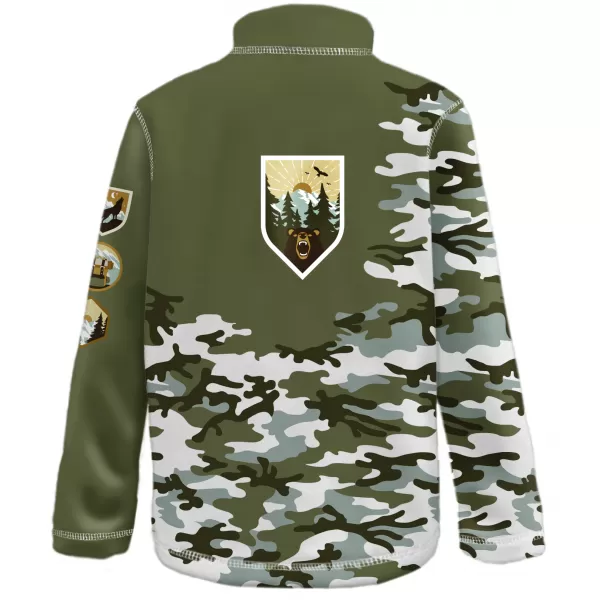  Hanorac fleece pentru copii WAMU MASKÁČ KAKI 