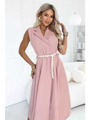 Rochie NUMOCO 596-6 ROZ PUDRA
