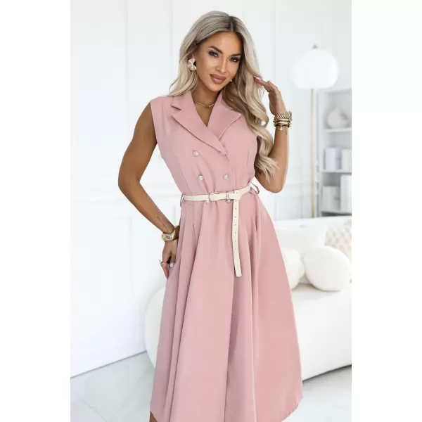  Rochie NUMOCO 596-6 ROZ PUDRA 