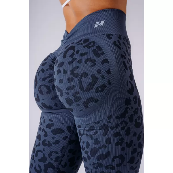  Jambiere de damă NEBBIA PRIMAL 849 LEOPARD ALBASTRU ÎNCHIS 