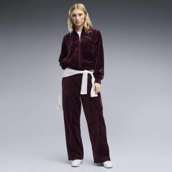  Geaca de dama PUMA ESS ELEVATED VELOUR TRACKJACKET 69402124 RUBY NOIR 