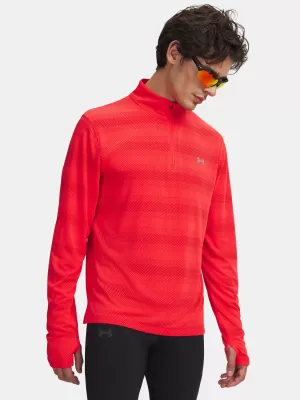 Tricou pentru bărbați UNDER ARMOUR VELOCITI 1/4 ZIP 6010887-713 ROŞU