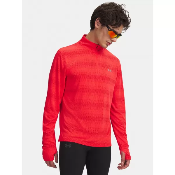 Tricou pentru bărbați UNDER ARMOUR VELOCITI 1/4 ZIP 6010887-713 ROŞU 