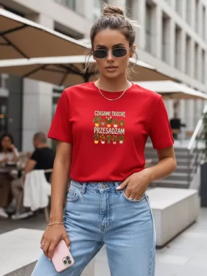 Tricou pentru femei DSTREET NX5037RY-RD ROŞU