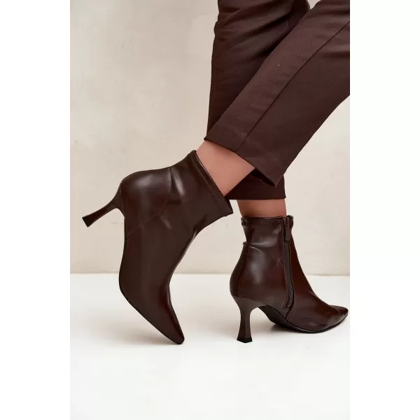 Botine de dama BOTO 7107 CIOCOLATĂ 