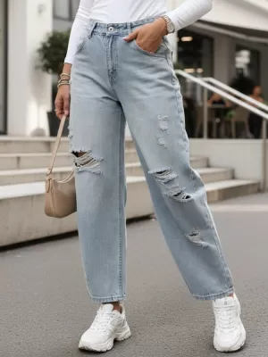 Pantaloni de dama DSTREET UY2980 ALBASTRU