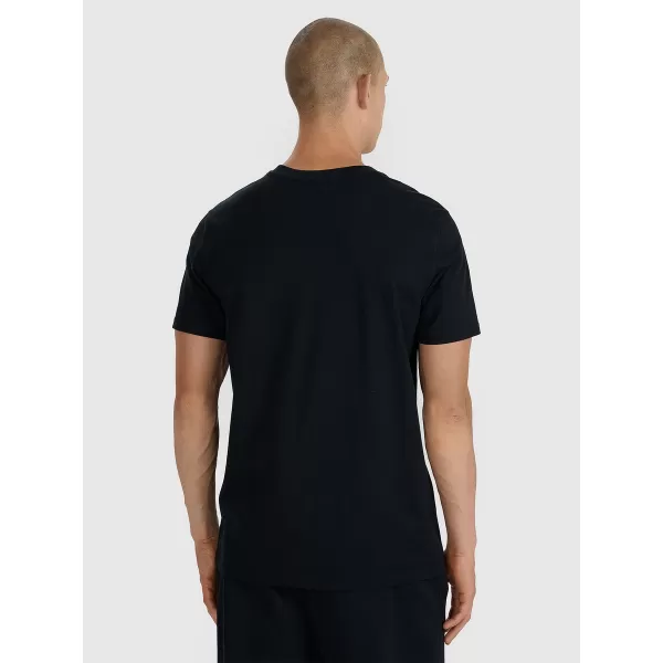  Tricou pentru bărbați 4F WAW25TTSHM2372 NEGRU ADÂNC 