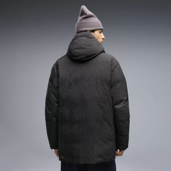  Palton pentru bărbați PUMA PROTECTIVE HOODED DOWN PARKA M 69456301 PUMA NEGRU 