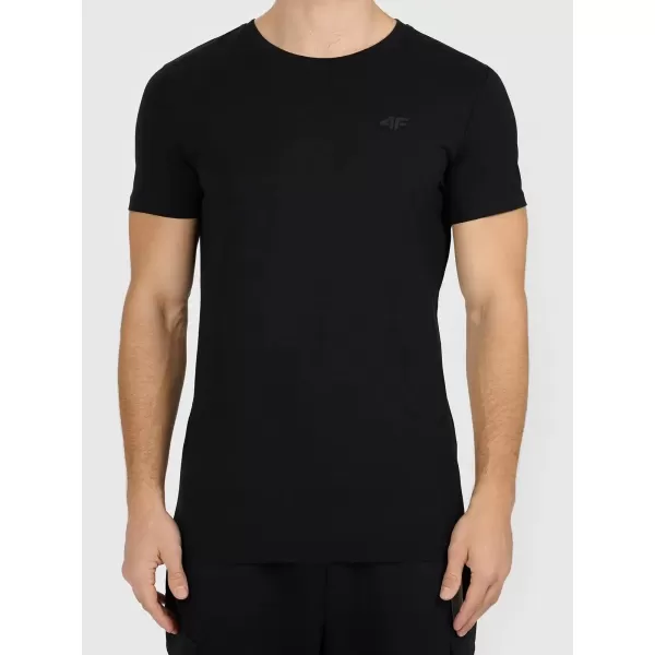  Tricou pentru bărbați 4F WAW25TTSHM2401 NEGRU ADÂNC 