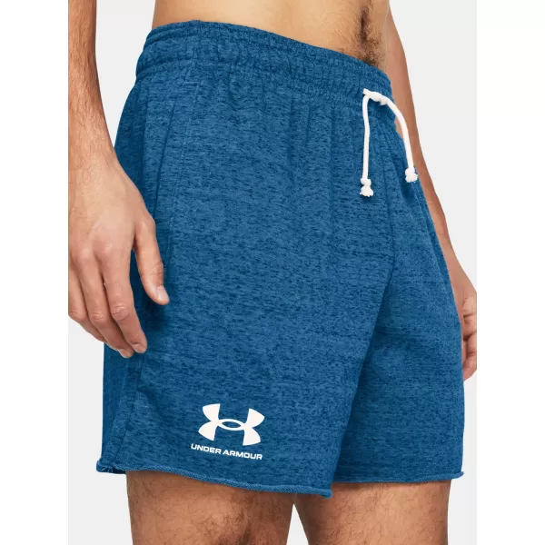  Pantaloni scurți pentru bărbați UNDER ARMOUR RIVAL TERRY 6IN SHORT 1382427-406 ALBASTRU 
