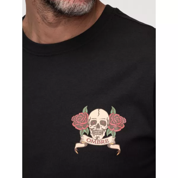  Tricou pentru bărbați OMBRE OM-TSPT-0257 NEGRU 