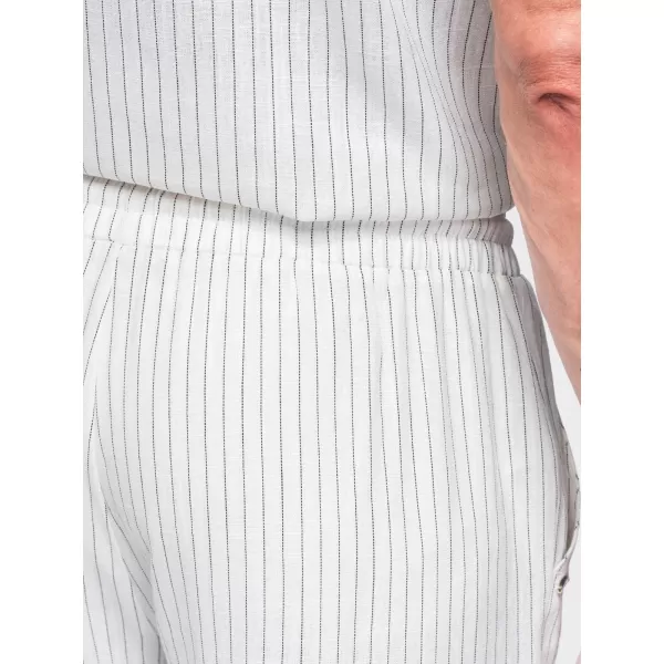  Pantaloni pentru bărbați OMBRE OM-PACP-0311 APROAPE ALB 