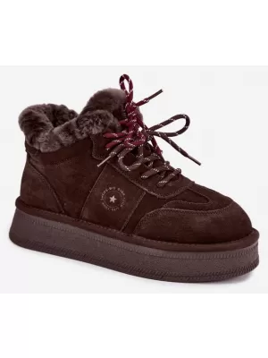 Oameni de zăpadă pentru femei BIG STAR SHOES UU274312 CIOCOLATĂ