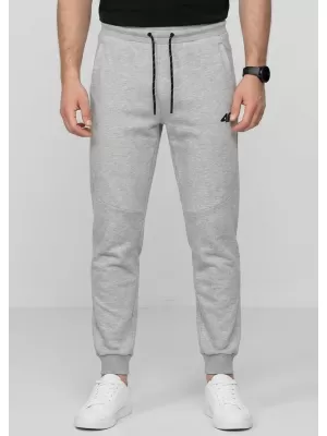 Pantaloni pentru bărbați 4F WMM00TTROM1676 MELANGE GRI DESCHIS RECE
