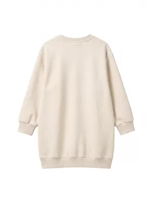 Rochie hanorac pentru fetiță URBAN CLASSICS UCK8565-02903 NISIP ALB