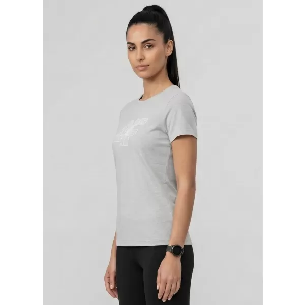  Tricou pentru femei 4F WMM00TTSHF3309 MELANGE GRI DESCHIS RECE 