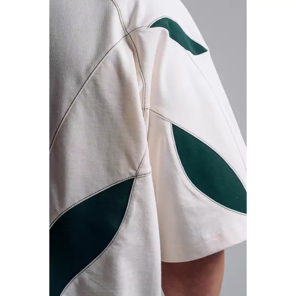  Tricou supradimensionat cu capac pompă NEBBIA PRIMAL 871 CREMĂ 