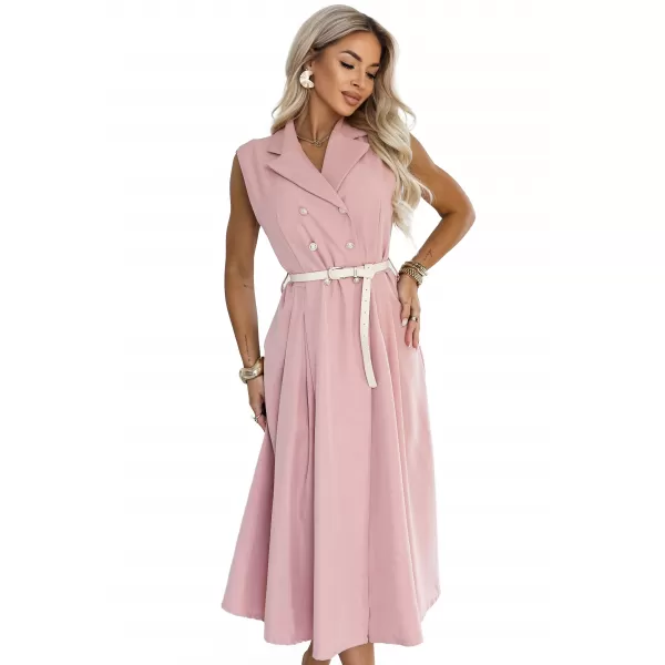  Rochie NUMOCO 596-6 ROZ PUDRA 