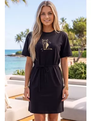 Rochie ALTISPORT ALW091816 NEGRU ȘI AURIU