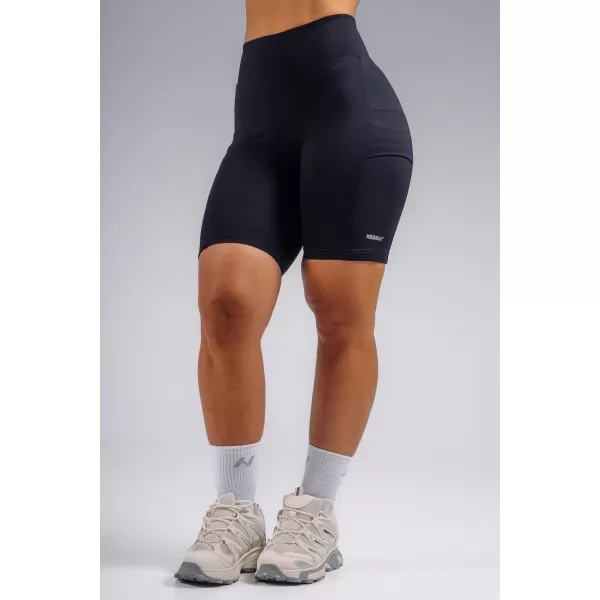  Pantaloni scurți cu talie înaltă, cu buzunare NEBBIA PRIMAL 858 NEGRU 