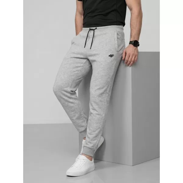  Pantaloni pentru bărbați 4F WMM00TTROM1674 MELANGE GRI DESCHIS RECE 