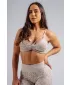 Sutien sport cu suport mediu cu imprimeu leopard NEBBIA PRIMAL 854 LEOPARD CREM