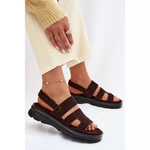  Sandale de dama BIG STAR SHOES TT274483 MARO/BEJ 
