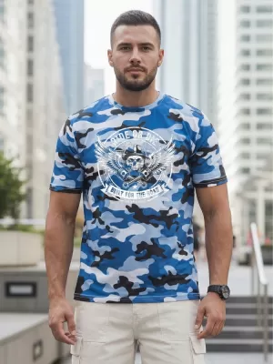 Tricou pentru bărbați DSTREET NX2004R-SK-M ALBASTRU