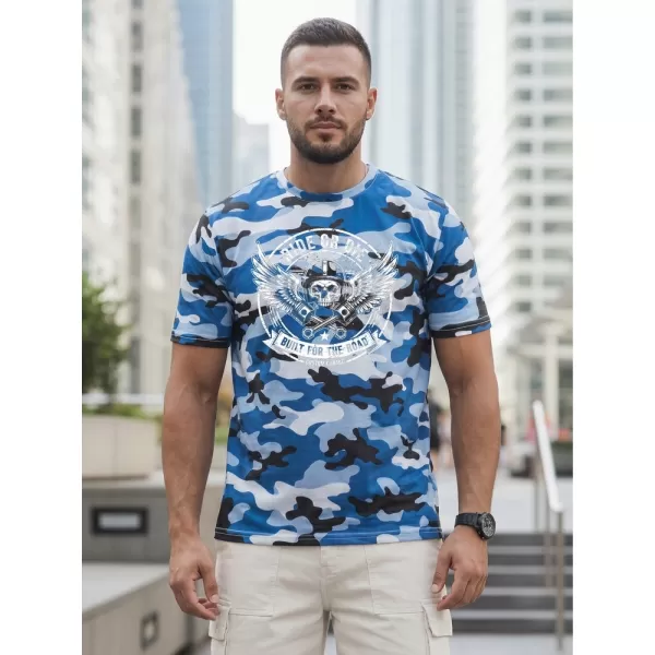  Tricou pentru bărbați DSTREET NX2004R-SK-M ALBASTRU 