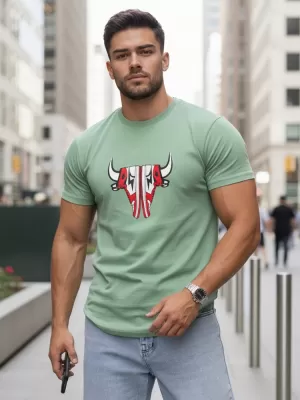 Tricou pentru bărbați DSTREET RX4930 VERDE DESCHIS