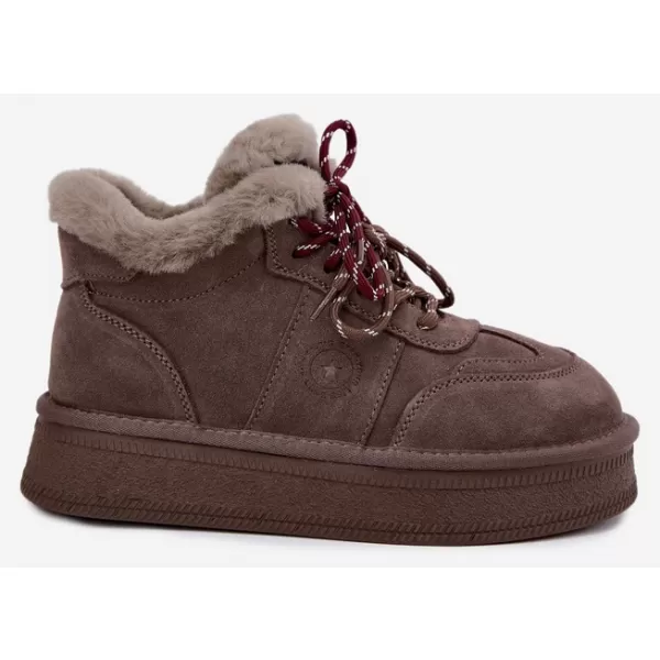  Oameni de zăpadă pentru femei BIG STAR SHOES UU274313 MARO/BEJ 