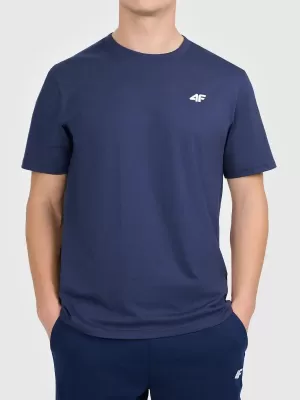 Tricou pentru bărbați 4F WAW25TTSHM2373 DENIM
