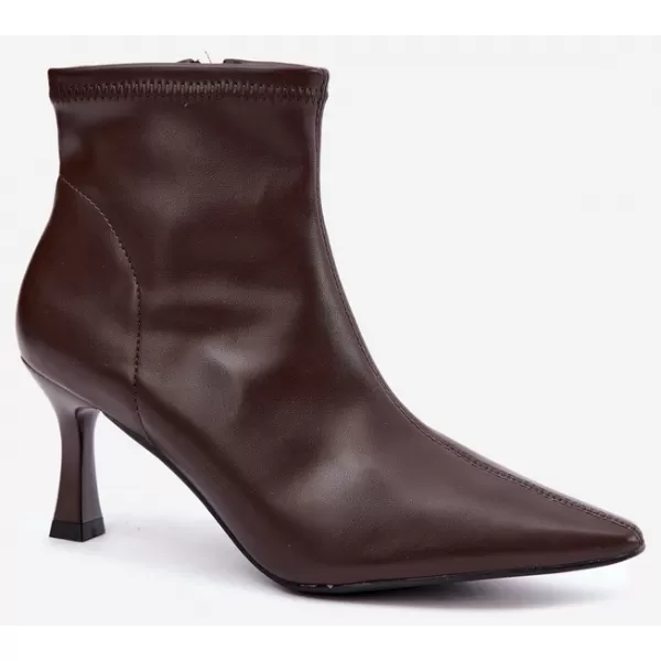  Botine de dama BOTO 7107 CIOCOLATĂ 