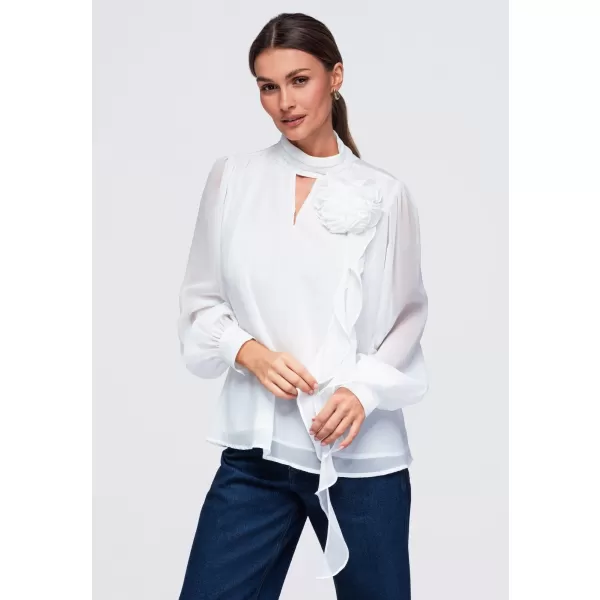  Bluza de dama OMBRE OW-TS-E0085 ALB 