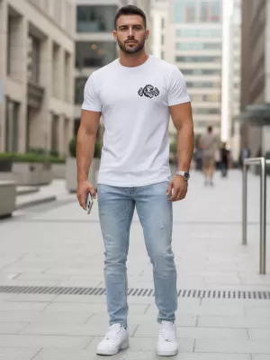Tricou pentru bărbați DSTREET NX5084R ALB